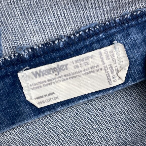 VTG Wrangler Cowboy Jeans 36x32 Mens Blue Denim 13MWZPW Made in‎ USA - Picture 7 of 10